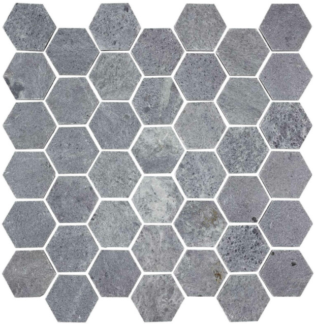 Vuolukivimosaiikki Tulikivi Hexagon hiottu 320x315x10 mm