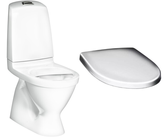 WC-istuin Gustavsberg Nautic 1500 Hygienic Flush kaksoishuuhtelu piilo-S-Lukko + istuinkansi Nautic 9M26 valkoinen