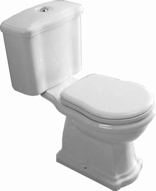 WC-istuin Kerasan Retro 3 P-lukko kromi 3/6l kaksoishuuhtelu