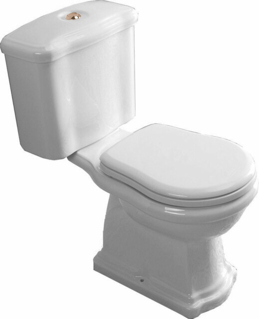 WC-istuin Kerasan Retro 3 S-lukko pronssi 3/6l kaksoishuuhtelu
