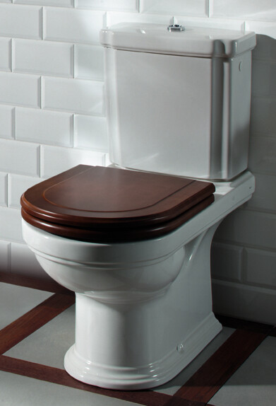 WC-istuin Ceramicplus-pinnoitteella Villeroy & Boch Hommage 6662 370x725 mm Valkoinen Alpin + istuinkansi + huuhtelusäiliö