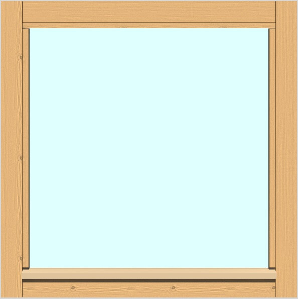 Yksilasinen ikkuna HR-Ikkunat 6x6 suojakäsitelty karmi kiinteä ikkuna karkaistu turvalasi