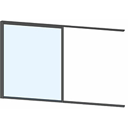 Terassin liukulasi-ikkuna Keraplast 1-os. 1100x972 mm kirkas/harmaa