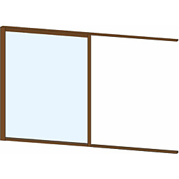 Terassin liukulasi-ikkuna Keraplast 1-os. 1100x972 mm kirkas/ruskea