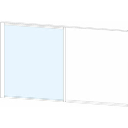 Terassin liukulasi-ikkuna Keraplast 1-os. 1100x972 mm kirkas/valkoinen