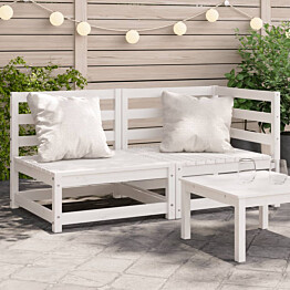 2-istuttava sohva puutarhaan, mäntyä, valkoinen