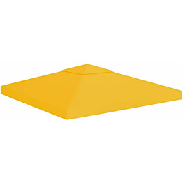 2-kerroksinen huvimajan katto 310 g/mâ² 3x3 m keltainen_1