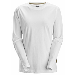 Naisten pitkähihainen t-paita Snickers 2497 valkoinen koko S