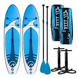 2x SUP-lautasetti Deep Sea Kayak Pro ilmatäytteinen 300 cm 15 PSI sininen