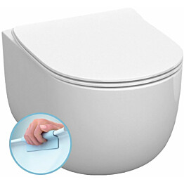 WC-istuin Kerasan Flo Rimless seinämalli valkoinen
