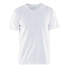 T-paita Blåkläder 3360 v-kaulus valkoinen koko S
