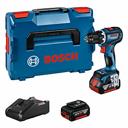 Akkuporakone Bosch Professional GSR 18V-90 C 2x4,0 Ah akuilla + L-Boxx