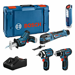 Akkukonesarja Bosch Professional 5 osaa 12V 3x2,0 Ah X+ L-Boxx