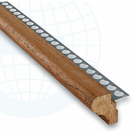 Porraslista Euroshrink iroko-puu/alumiini 237n, 25x35mm, 12.5mm, iroko natural, eri pituuksia