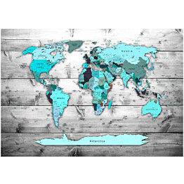 Kuvatapetti Artgeist World Map: Blue Continents eri kokoja