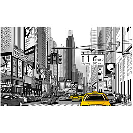 Kuvatapetti Artgeist Keltaiset Taksit - NYC 270x450cm