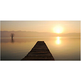 Kuvatapetti Artgeist Jetty, Lake, Sunset... 550x270cm