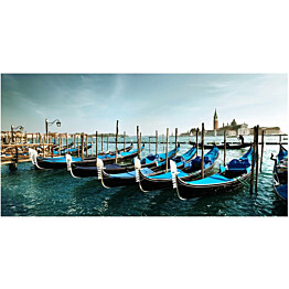 Kuvatapetti Artgeist Gondolit on Grand Canal Venetsia 550x270cm