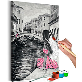 DIY-taulu Artgeist A Girl In A Pink Dress 60x40cm