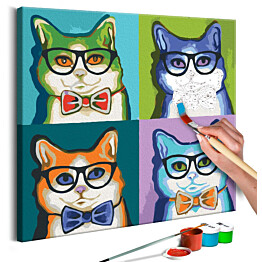 DIY-taulu Artgeist Cats With Glasses 40x40cm