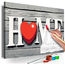 DIY-taulu Artgeist Home with Red Heart 40x60cm