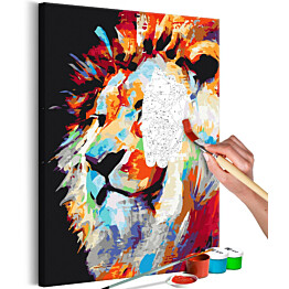 DIY-taulu Artgeist Portrait of a Colourful Lion 60x40cm