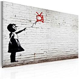 Taulu Artgeist Girl with TV - Banksy, 40x60cm