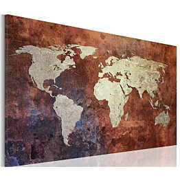 Taulu Artgeist Rusty maailman kartta eri kokoja