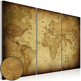 Taulu Artgeist Old map: triptych eri kokoja