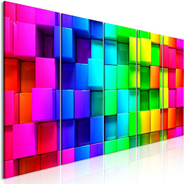 Taulu Artgeist Colourful Cubes 5-osainen eri kokoja
