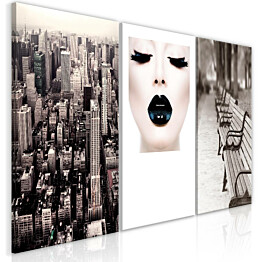 Taulu Artgeist Faces of City, 3-osainen, 60x120cm