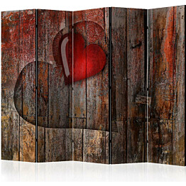 Sermi Artgeist Heart on wooden background II 225x172cm
