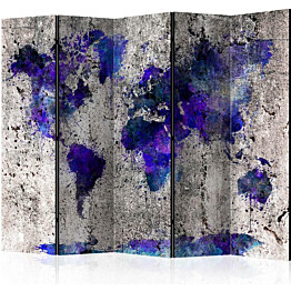 Sermi Artgeist World Map: Ink Blots II 225x172cm
