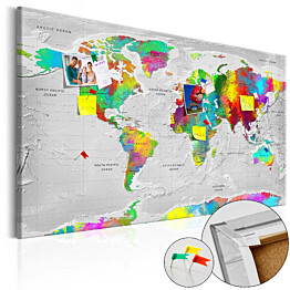 Korkkitaulu Artgeist Maps: Colourful Finesse eri kokoja