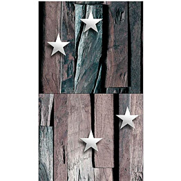 Tapetti Artgeist Stars on Wood 50x1000cm