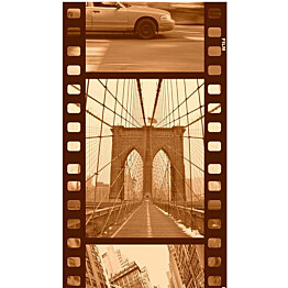 Tapetti Artgeist New York - Collage seepia 50x1000cm