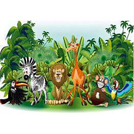 Sisustustarra Artgeist Jungle Animals eri kokoja