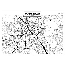 Sisustustarra Artgeist Warsaw Map eri kokoja