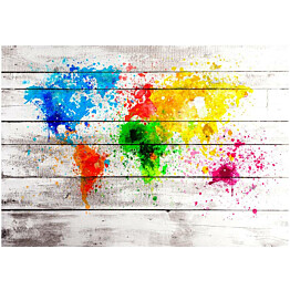 Sisustustarra Artgeist World Map: Colourful Blot eri kokoja