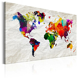 Taulu Artgeist World Map: Rainbow Madness, eri kokoja