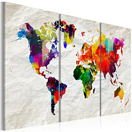 Taulu Artgeist World Map: Rainbow Madness II, eri kokoja
