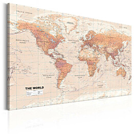 Taulu Artgeist World Map: Orange World, eri kokoja