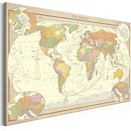 Taulu Artgeist Cream World Map, eri kokoja