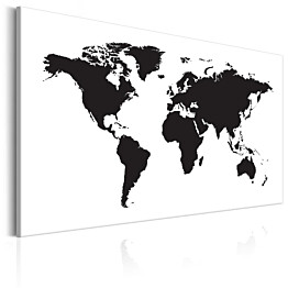 Taulu Artgeist World Map: Black &amp; White Elegance, eri kokoja