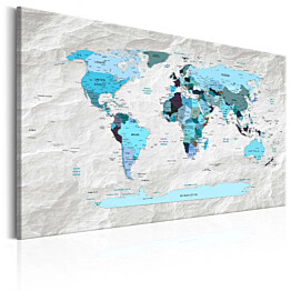 Taulu Artgeist World Map: Blue Pilgrimages, eri kokoja