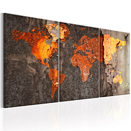 Taulu Artgeist World Map: Rusty World, eri kokoja