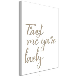 Taulu Artgeist Trust Me You&#039;re Lovely, 1-osainen, pystysuuntainen, eri kokoja