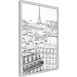 Juliste Artgeist Sketch of Paris, kehyskartongilla, kehyksillä, eri kokoja