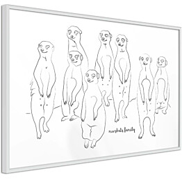 Juliste Artgeist Meerkats Family, kehyskartongilla, kehyksillä, eri kokoja