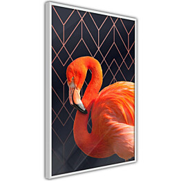 Juliste Artgeist Flamingo Solo, kehyskartongilla, kehyksillä, eri kokoja